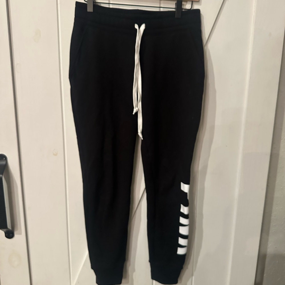 Victoria's Secret Black Joggers with White Drawstring